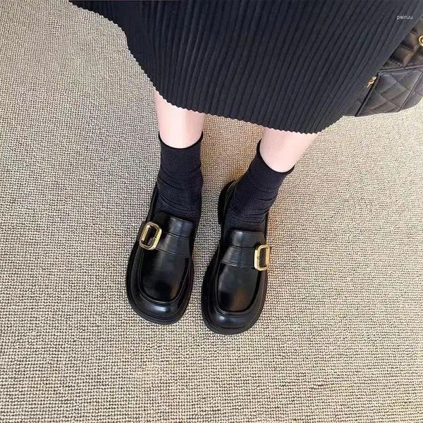 Kadınlar için Elbise Ayakkabı Ofisi 2023 Bayanlar Yaz Ayakkabı Kare Toe Loafers Düşük Topuk Zarif Kaymaz E Toptan Trend 39 A L