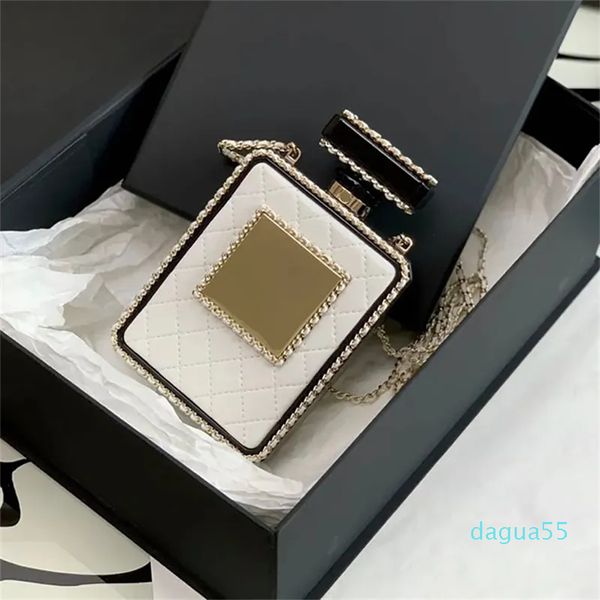 10A Spiegelqualität Designer-Ketten-Tasche Luxus-Parfümflaschen-Tasche Schaffell-Umhängetaschen mit Box
