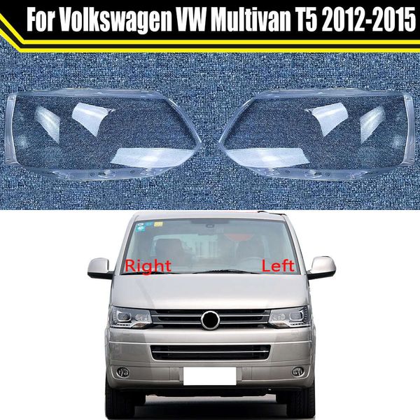 Auto Faro Lampada In Vetro Borsette Copertura del faro Paralume Trasparente Coprilampada per VW Multivan T5 2012-2015