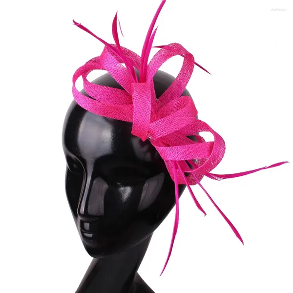 Düğün Siyah Saç Fascinators Aksesuarları Zarif Kadın Kokteyl Yarışı Mewar Muhteşem Moda Başlık Head Band