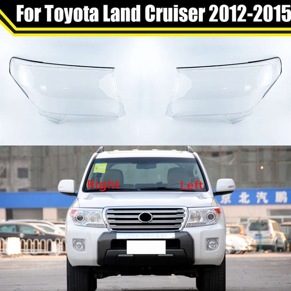 Custodia per obiettivo anteriore Paralume trasparente Copertura del faro per Toyota Land Cruiser 2012 ~ 2015 Lampada per auto Luce Borsette Protezioni per fari