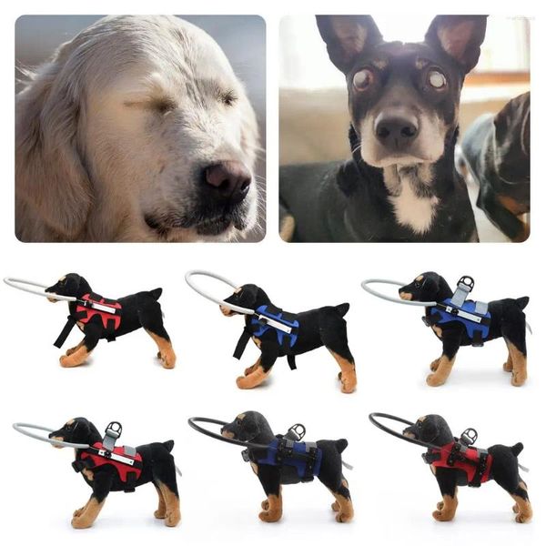 Coleiras para cães cegos, coleira anti-colisão para animais de estimação, guia de segurança, suprimentos de comportamento de treinamento, ferramenta de colisão b6e0
