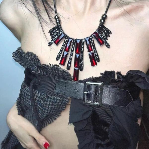 Ожерелья с подвесками, черно-красное индивидуальное панк-колье, супер красивое вино для женщин