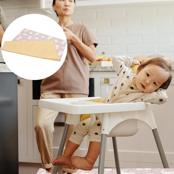 Tapetes de mesa Tapete antiderrapante para cadeira de jantar High Toddlers Food Catcher Blowout Baby Floor Comer Poliéster Criança