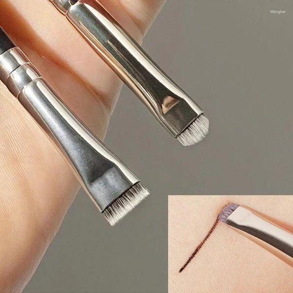 Make-up-Pinsel, Eyeliner, Augenbrauen-Detailpinsel, tragbar, klein, abgewinkelt, flach, rund, professionelle Liner-Brauen-Beauty-Make-up-Tools