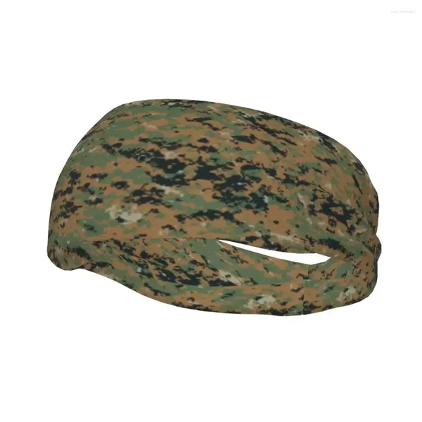 Berets Marpat Exército Militar Camo Sports Sweatbands para Running Woodland Camuflagem Absorvente Headband Homens Mulheres