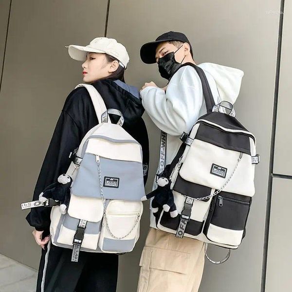 Рюкзак трендовый, школьный рюкзак большой вместимости, женский средний школьный рюкзак, мужская сумка на плечо, модная