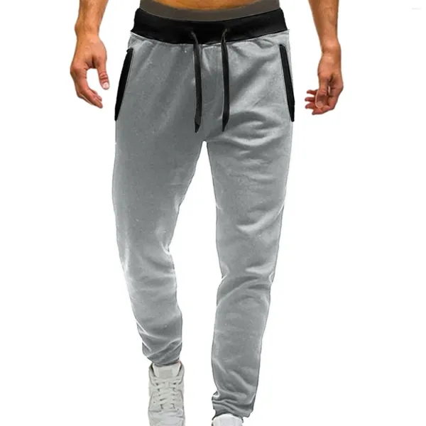 Pantaloni da uomo Pantaloni sportivi a vita media da uomo morbidi e solidi con tasca Pantaloni casual da jogging sportivi da allenamento elastici oversize