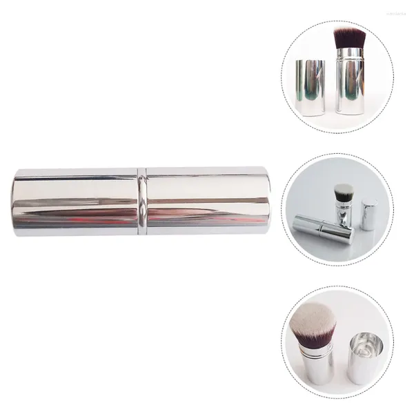 Make-up-Pinsel, einziehbare Abdeckung, Applikator, Puder, lose Metall-Grundierungswerkzeuge