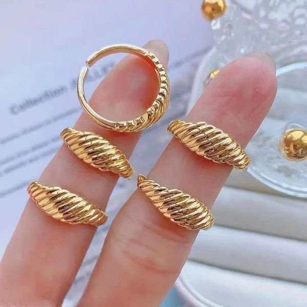 Alyans 10 adet moda altın kaplama dişi yüzük takı kadınlar kızlar basit tasarımlar unisex vintage rings 231214