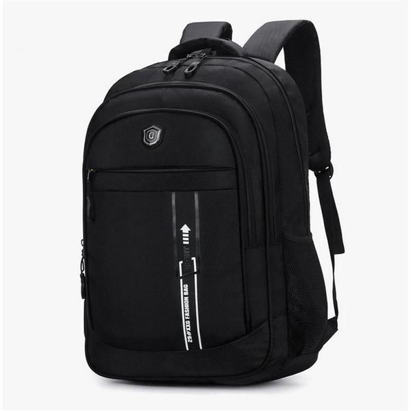 Bolsas escolares de grande capacidade para garotos adolescentes Menina de mochila preto Nylon Solid Médio Student High School School Big Bookbags Preppy232z