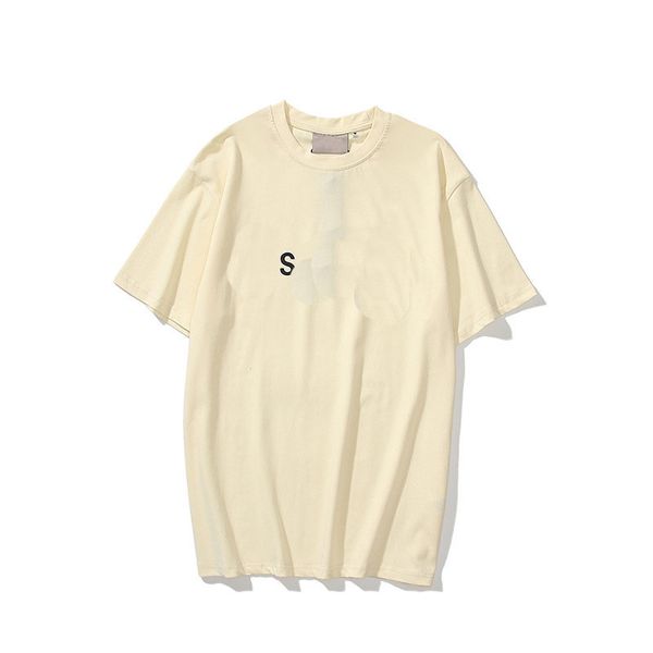 Männer Designer Kleidung Ess Off White Shirt Tops T Solid Color T -Shirt Letter Summer Saisonbrief Graphic Man Sweatshirt Unisex Hochwertiger Komfort