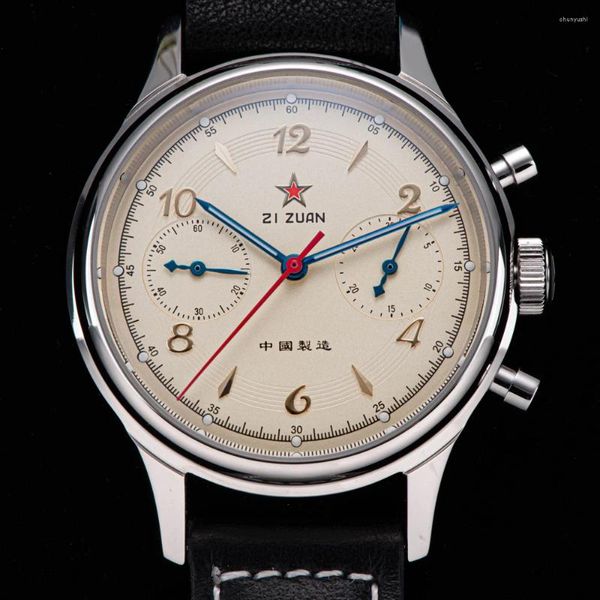 Armbanduhren Chronograph Herrenuhren 38mm Seagull 1963 Leuchtende Handaufzugs-Mechanische ST1901-Bewegungsuhr Piloten Montre Homme 2023