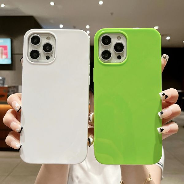 Neon fluorescente doce cor geléia caso para iphone 15 14 13 12 11pro max 14 plus capa de silicone macio