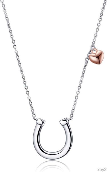 Ожерелья с подвесками POPLYKE, ожерелье в форме подковы, женское ожерелье из чистого серебра, ювелирные изделия в виде лошади, подарок для девочек, металлический синтетический опал