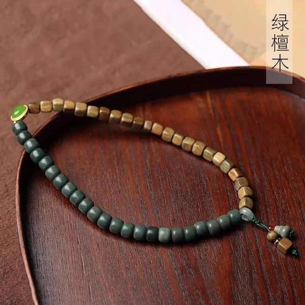 Strand verde sândalo com bodhi diy pan cong-cui pulseira especificação 0.6 masculino e feminino rosário ornamento jóias