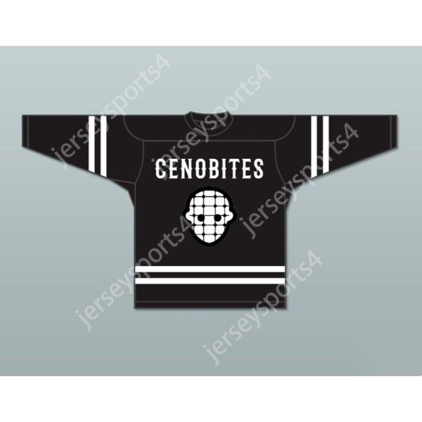 Personalizzato FEMMINILE CENOBITE 2 CENOBITES NERO HOCKEY JERSEY SERIE HELLRAISER NUOVO Top cucito S-M-L-XL-XXL-3XL-4XL-5XL-6XL