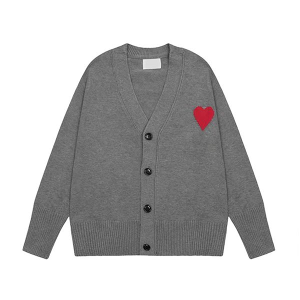 Amis Pullover Männer Frauen Koreanische Mode Ein Herz Muster Rundhals Strickwaren Sweatshirts Luxus Marke Liebhaber A-linie Kleine Rote herz 181