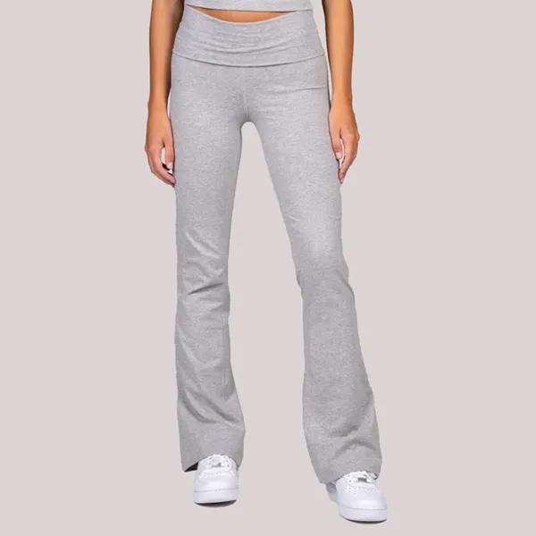 Damenhose, lässig, ausgestellt, schmal, umklappbare Leggings, Stretch, Bootcut, Bell-Bottom, Yoga, Y2K-Jogginghose für Daliy