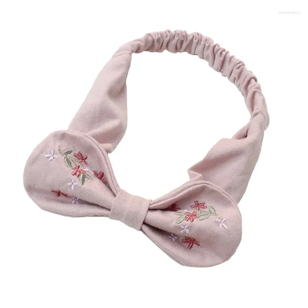 Süße Stickerei Stirnband Baby Koreanische Haar Zubehör Nette Prinzessin Bogen Headwrap Für Mädchen Geburtstag Party Kopfbedeckungen