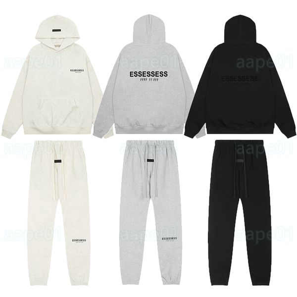 Tasarımcı Erkek Kapşonlu Silikon Mektubu Kazak Kaykay Hip Hop Sokak Giyim Kadınları Kapşonlu Sweatshirt Çift Giyim Erkekler Uzun Pantolonlar Jogging Pants Boyut S-XL