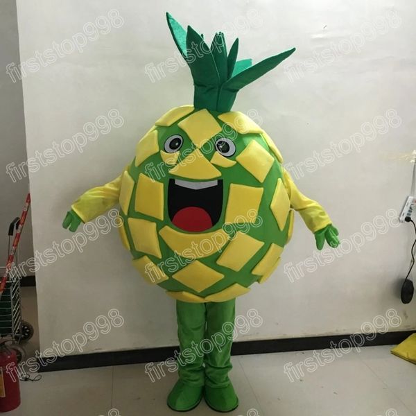 Halween Mascot Pineapple Costume Cartoon Anime Tema Carattere Unisex Adulti Proppetti pubblicitari Punti di Natale Abito da esterno