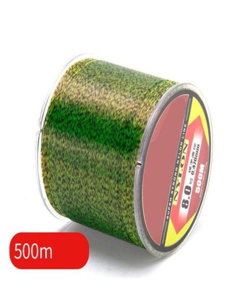 Lenza da pesca liscia Spot mimetico invisibile 500 M Nylon super resistente Principale PE intrecciato Treccia multifilamento da 880 libbre6404269