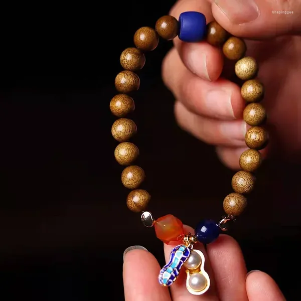 Strangspezifikation: 0,8 Handschnur, Ornamente, Schmuck, literarische Perlen für Männer und Frauen, buddhistisches Holzhandwerkszubehör