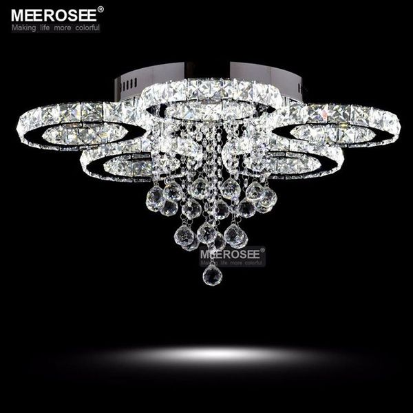 Lustres de cristal modernos luz diamante led lâmpadas teto para jantar sala estar anel círculo lustres lamparas de techo casa indoo259w