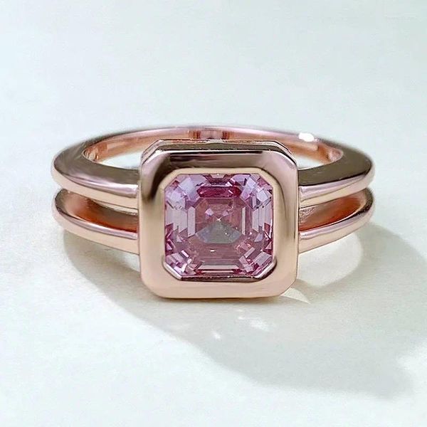 Anéis de cluster 9k 14k conjunto de ouro natural rosa verde turmalina gemstone anel de banda de luxo jóias finas topázio granada safira prata