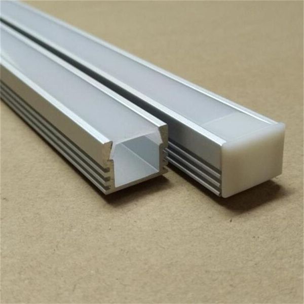 Versandkosten Hochwertiges 2M-Stück U-förmiges Aluminiumprofil mit LED-Aluminiumnut mit Abdeckungssatz und PC-Abdeckungsclip für LED-Leiste181I