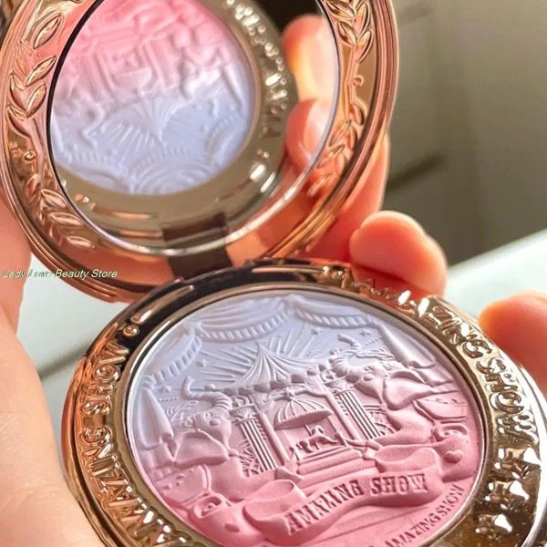 Румяна Flower Knows Blush Makeup Circus Синие Фиолетовые Градиентные Румяна Матовые Натуральные Светящиеся Пудры Для Лица Румяна 231214