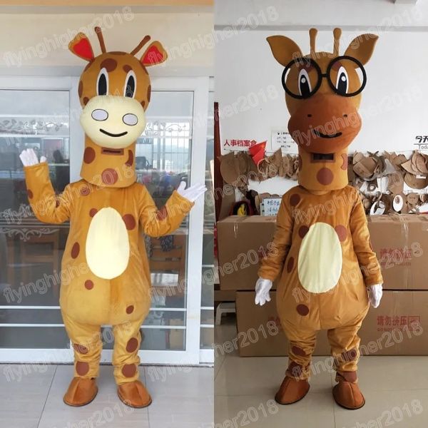 Costume da mascotte giraffa di Halloween, cartone animato unisex, personaggio a tema anime, carnevale, uomo, donna, vestito, abito da festa, fantasia natalizia