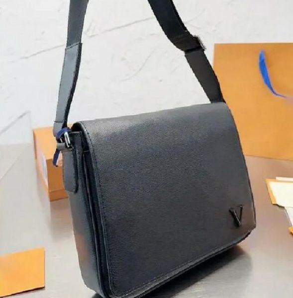 Damenbag Designer Distrikt PM klassische Damen Schwarz/Grau Plaid Färbung EinzelsUcter Bag Satchel kleine Männer Messengerbeutel