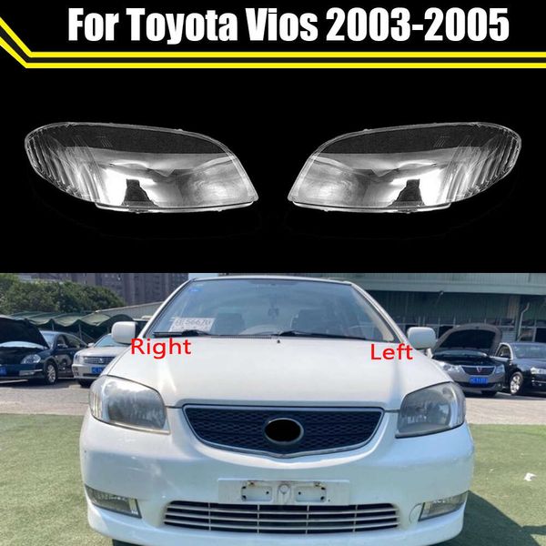 Auto Paralumi Trasparenti Lampada Faro Borsette Copertura Frontale Testa Luce Lente In Vetro per Toyota Vios 2003-2005