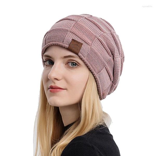 Beralar Sıcak Kış Şapkaları Kadınlar İçin Erkekler Peluş Örme Şapka Renkli Balıkçı Beanie Kadın Soyuklu Kulak Kepleri Polar Snow Ski