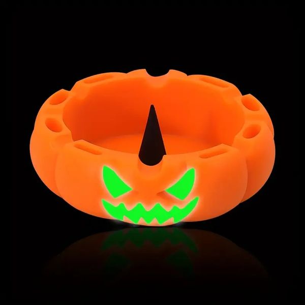 1pc Posacenere di zucca di Halloween con chiodi per la pulizia, posacenere per la casa, interni ed esterni, ufficio, soggiorno, tavolo da tè in hotel, posacenere da tavolo decorativo per fumare