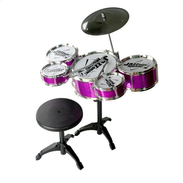 Teclados Piano Instrumento Musical Brinquedo Para Crianças 5 Tambores Simulação Jazz Drum Kit com Baquetas Brinquedo Musical Educacional para Crianças Xmax Presente 231214