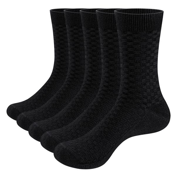 Meias masculinas Yuedge 5 pares de algodão de qualidade liso fino respirável todos os dias meias masculinas conforto macio formal vestido de negócios meias tamanho 6-12,5 231215