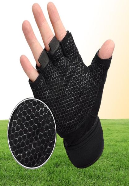 Männer Frauen Half Finger Fitness Handschuhe Gewichtheben Handschuhe Schützen Handgelenk Gym Training Fingerlose Gewichtheben Sport Handschuhe2553672