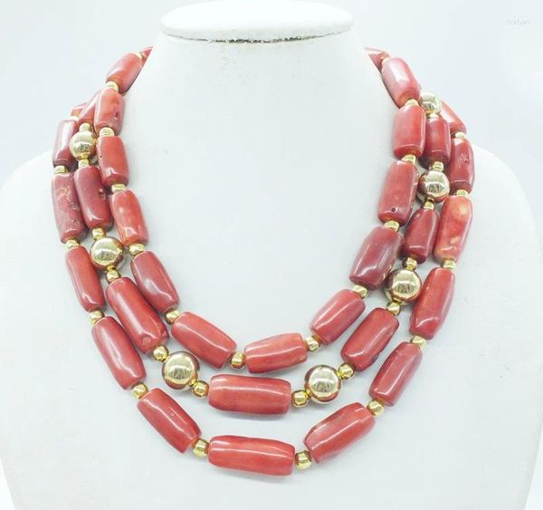 Conjunto de brincos de colar 3 fileiras colar coral de casamento de noiva nigeriano marrom. Brinco Pulseira