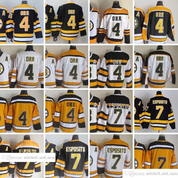 Personalizado 1924-1999 Filme Retro CCM Hóquei Jersey Bordado 4 Bobby Orr 7 Phil Esposito 21 Dean Portman Vintage Jerseys