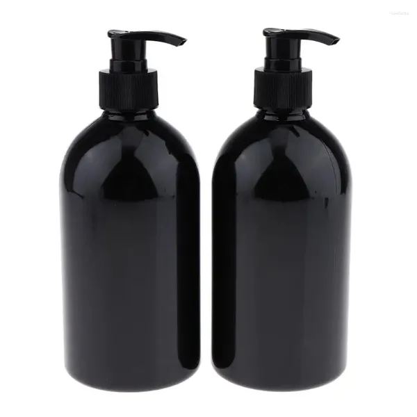 Pennelli per trucco 2 pezzi/flacone cosmetico per balsamo PET ambrato durevole vuoto riutilizzabile BPA- 500ML