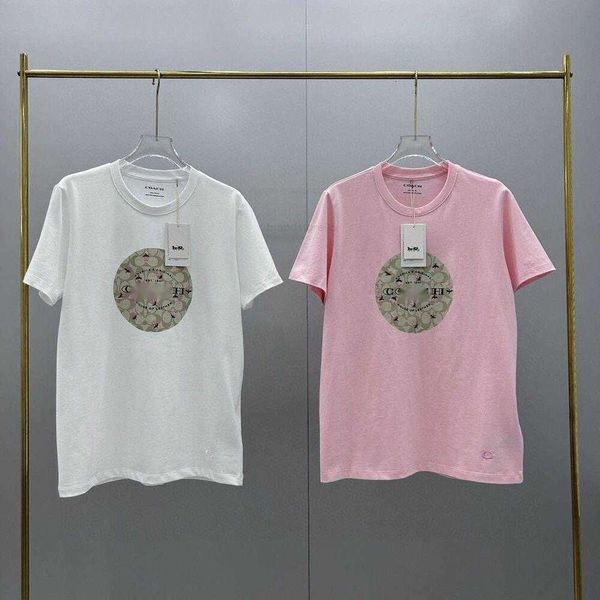 Herrenhemd Lovers Basic Round Pattern AOP Small Flower Kurzarm-T-Shirt, Coach-Tasche, Umhängetasche