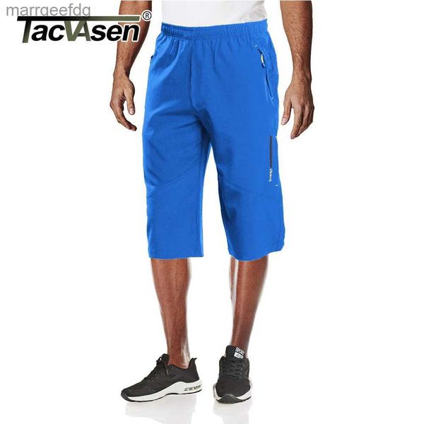 Herren-Shorts TACVASEN Herren 3/4 lange Hose Laufen Sport Capri-Shorts Outdoor-Walking Wandershorts Nylon Freizeithose unterhalb des Knies Herren YQ231215