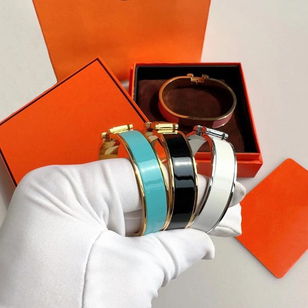 Pulseira clássica designer de jóias mulheres pulseira de luxo design pulseira pulseiras de aço inoxidável jóias para homens e mulheres tamanho 8mm 18k placa de ouro com caixa de presente