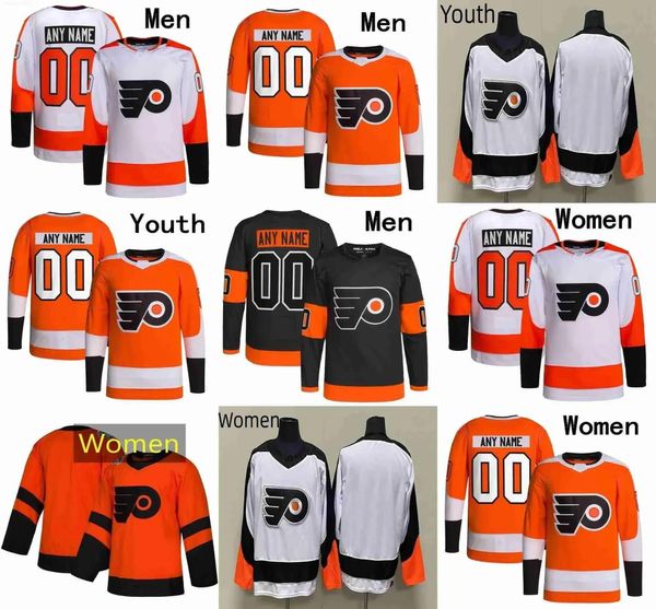 Maglie da hockey PERSONALIZZATE Philadelphia''Flyers'' 11 Travis Konecny 13 Kevin Hayes 49 Noah Cates 25 James Riemsdyk 9 Provorov 6 Travis Sanheim 55