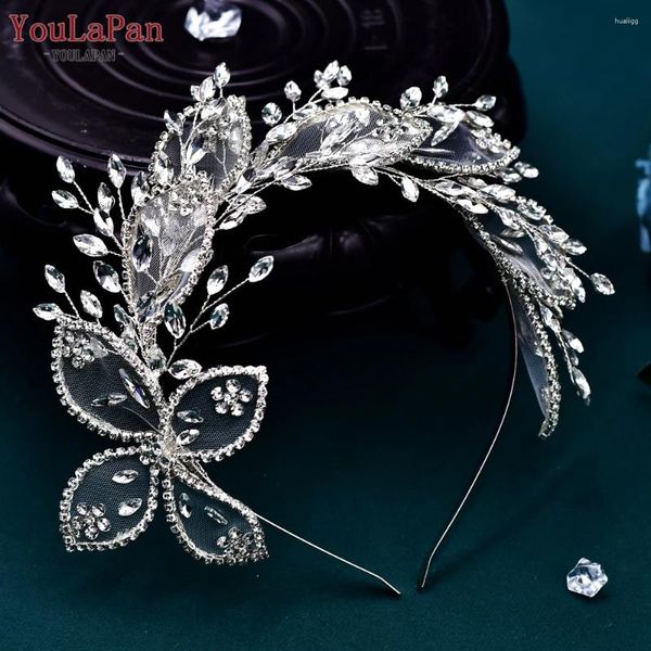 Copricapo YouLaPan Sposa Matrimonio Strass Fascia per capelli Gioielli fatti a mano Accessori per capelli Regali per damigelle Cristallo HP604