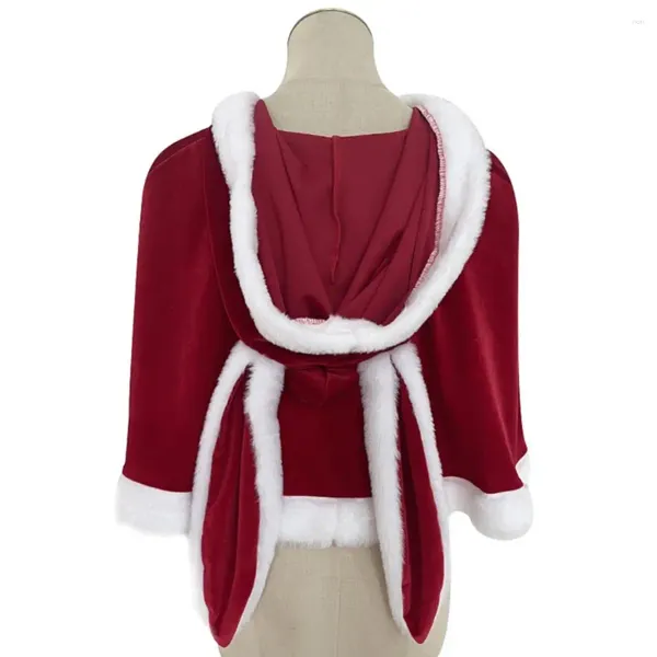 Schals Ohren wickeln Ohr Schal mit Kapuze Cosplay für Weihnachten Jahr Party warm Plüsch Santa Claus Cape Girl