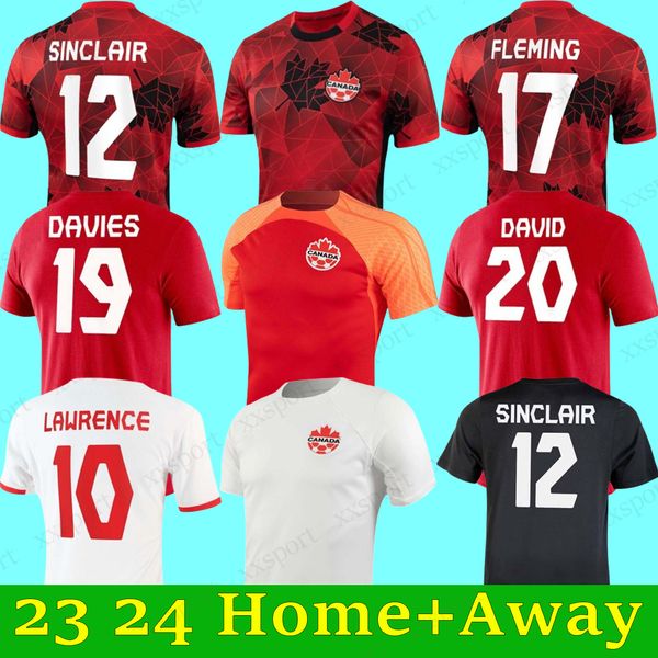 2023 Canada maglie da calcio UOMINI BAMBINI KIT DONNE Uniformi squadra nazionale DAVIES J.DAVID LARIN 23 24 UGBO CAVALLINI MILLAR EUSTAQUIO FRASER 2024 maglia da calcio T casa lontano